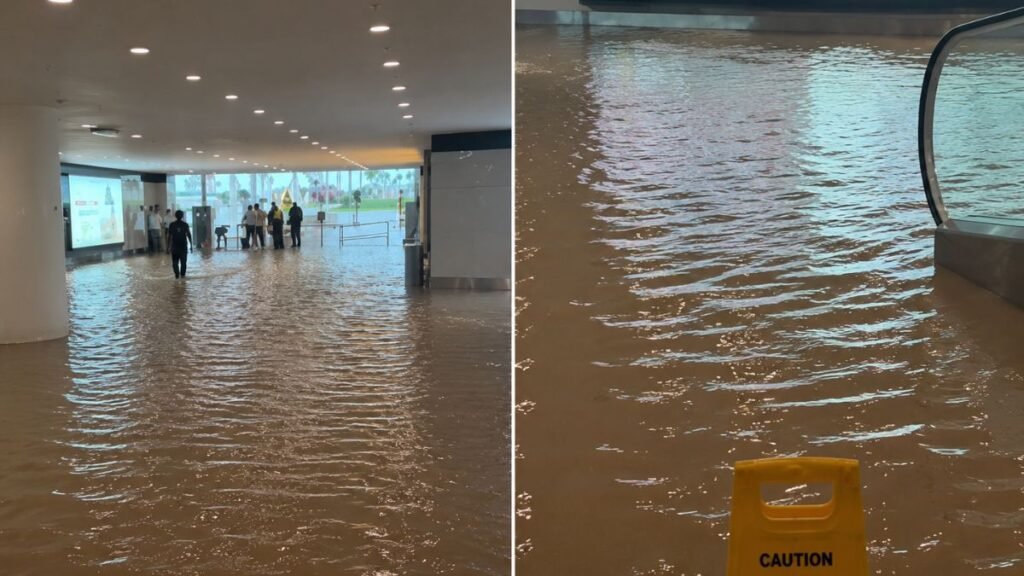 Noida Airport Waterlogging After Heavy Rain