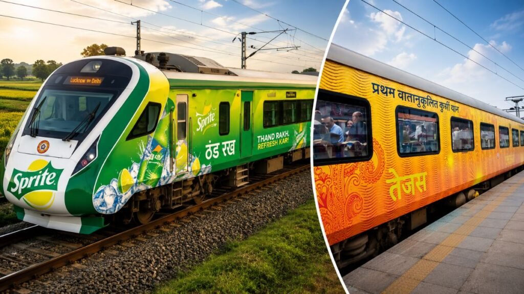Sprite Tejas Express: लखनऊ-दिल्ली तेजस एक्सप्रेस की नई ब्रांडिंग