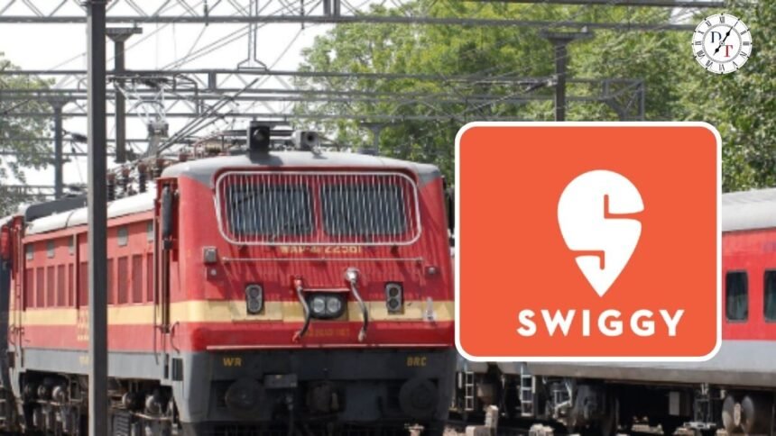 Swiggy Search by Train फीचर से ट्रेन में खाना ऑर्डर करते यात्री
