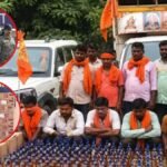 कांवड़ियों के भेष में शराब तस्करी के दौरान बरामद वाहन और शराब