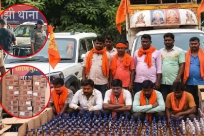 कांवड़ियों के भेष में शराब तस्करी के दौरान बरामद वाहन और शराब