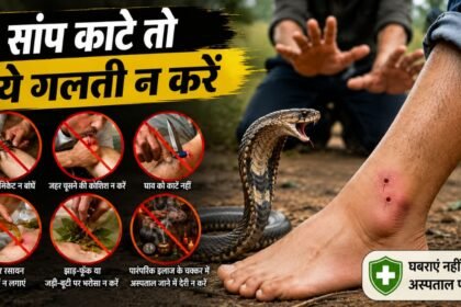 सांप काटने के बाद प्राथमिक उपचार और तुरंत अस्पताल पहुंचाने की जानकारी