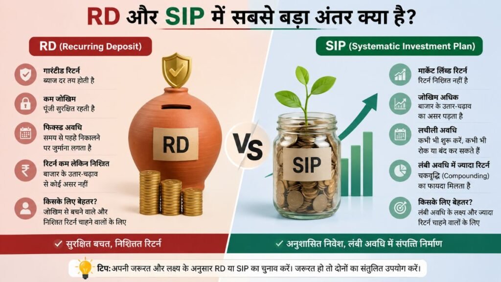  RD और SIP में सबसे बड़ा अंतर क्या है