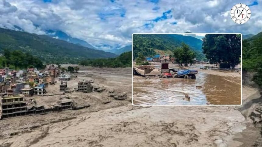 ग्लेशियर टूटने के बाद नेपाल में आई अचानक बाढ़