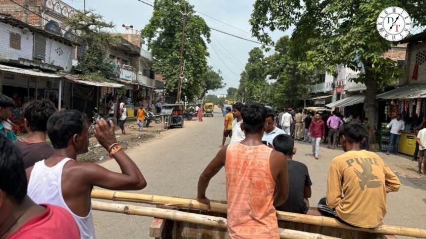बिदुपुर सड़क हादसे के बाद सैदपुर चौक पर सड़क जाम