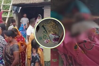 बेगूसराय में जमीन विवाद के बाद युवक की मौत के मामले में जांच करती पुलिस