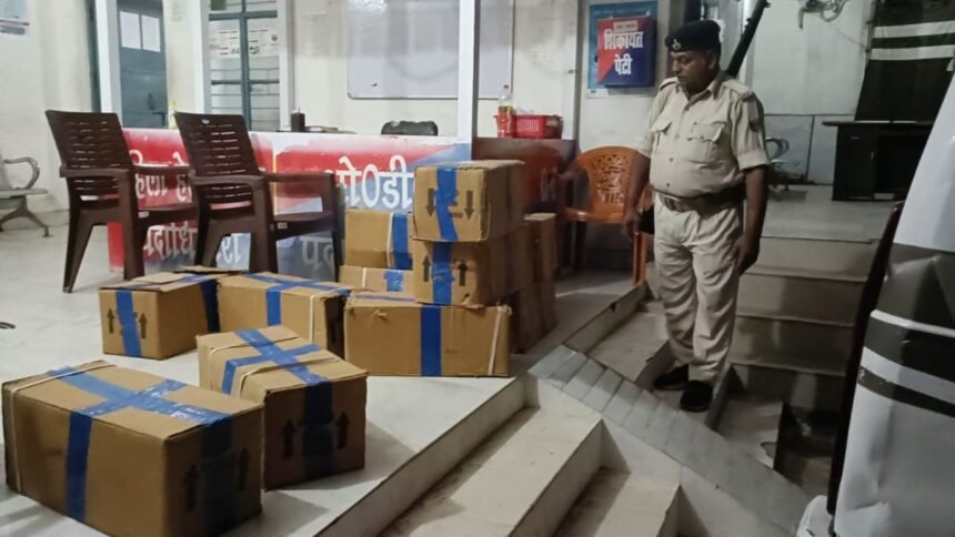 बेगूसराय में पुलिस द्वारा कोडीन सिरप और शराब बरामद