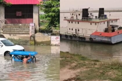 भागलपुर में बढ़ा गंगा का जलस्तर और निचले इलाकों में फैला बाढ़ का पानी