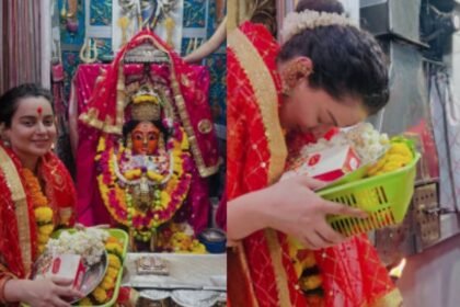 सिद्धिविनायक और मुंबा देवी मंदिर में दर्शन करतीं कंगना रनौत