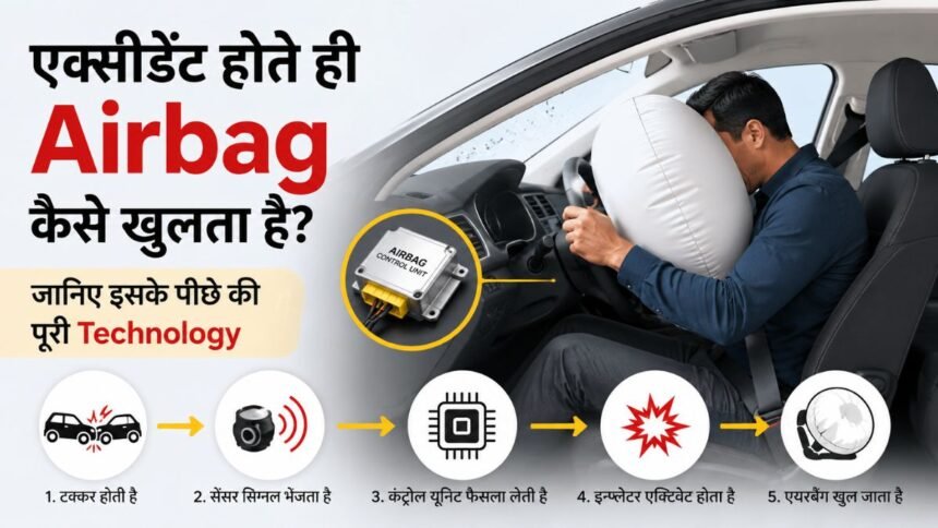 हादसे के दौरान कार का Airbag खुलने की प्रक्रिया
