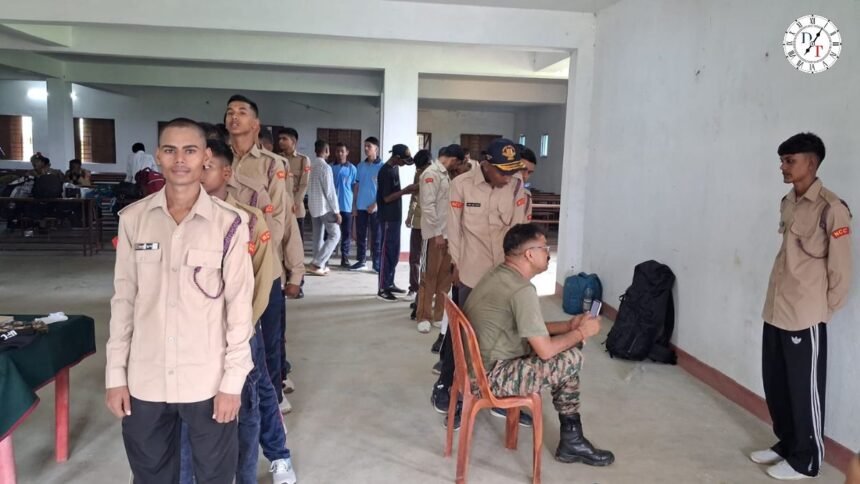 बिहारशरीफ में 38 बिहार बटालियन NCC के CATC-18 शिविर में प्रशिक्षण लेते कैडेट