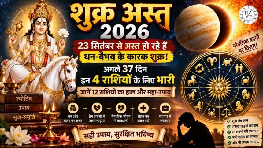 23 सितंबर 2026 से शुक्र अस्त होने का 12 राशियों पर प्रभाव