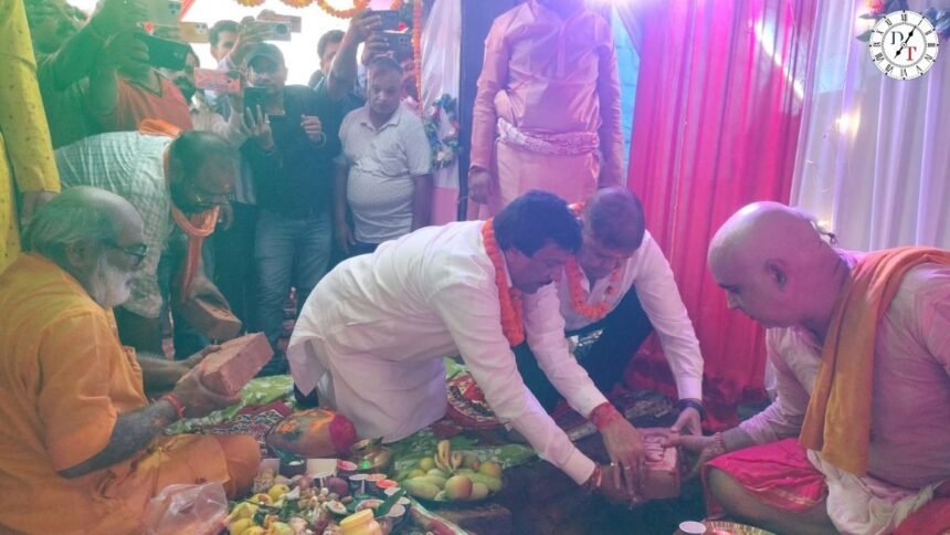 सोहसराय स्थित बुढ़वा गणेश स्थान के पुनर्निर्माण का भूमि-पूजन