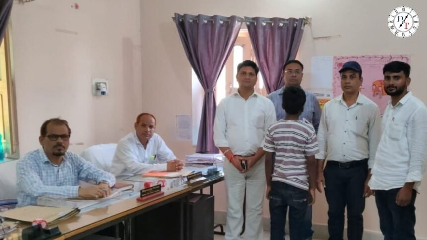 धमौली बाजार में श्रम विभाग की टीम ने बाल श्रमिक को मुक्त कराया