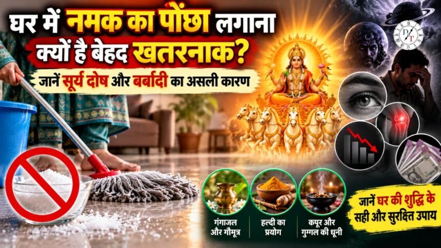 घर में नमक का पोंछा लगाने से सूर्य दोष की ज्योतिषीय मान्यता