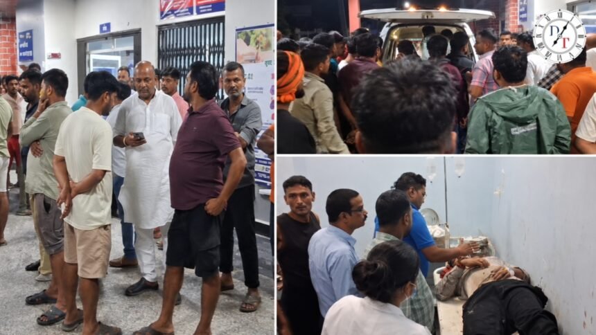 गोपालगंज के एनएच-27 पर स्कार्पियो और बाइक की टक्कर के बाद सड़क हादसा