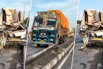 गोपालगंज NH-27 पर खड़े ट्रक से टकराई मिनी पिकअप