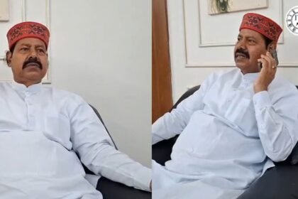 जमुई में मीडिया से बातचीत करते राजद नेता भाई वीरेंद्र