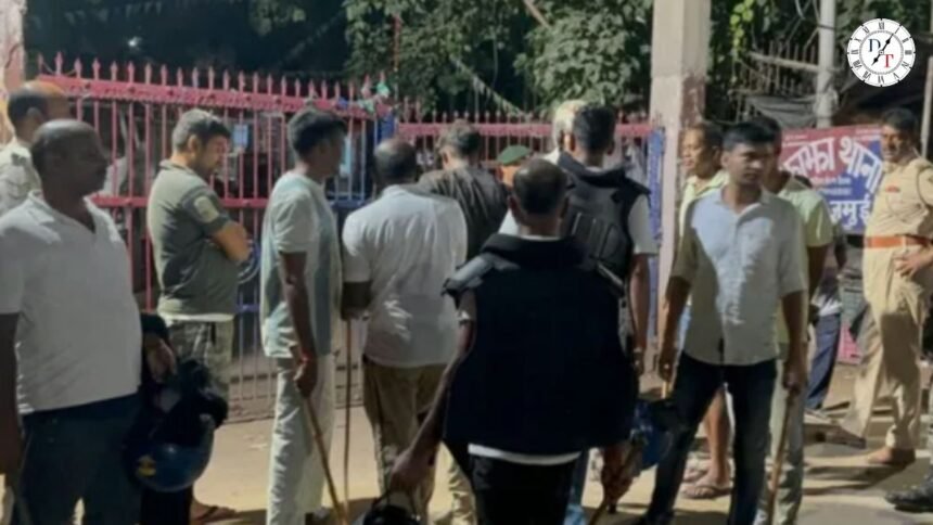 जमुई के झाझा में गणेश विसर्जन के दौरान पुलिस पर पथराव