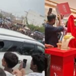 बिहारशरीफ में काजल राघवानी की कार पर पथराव