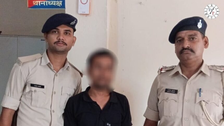 कीनचीनीया पुल के पास देसी कट्टा और कारतूस के साथ युवक गिरफ्तार
