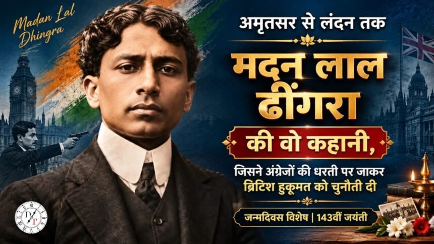 मदन लाल ढींगरा की 143वीं जयंती पर उनके जीवन और क्रांतिकारी सफर की तस्वीर