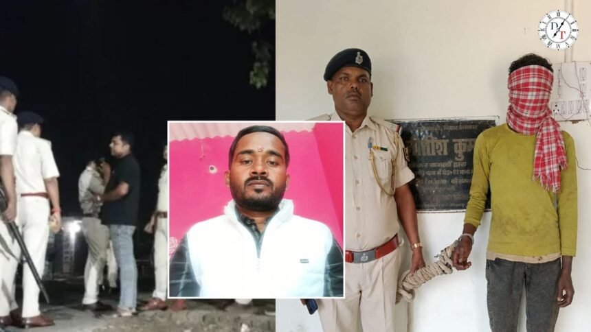 मधेपुरा के पुरैनी में विक्की मेहता हत्याकांड के बाद जांच करती पुलिस