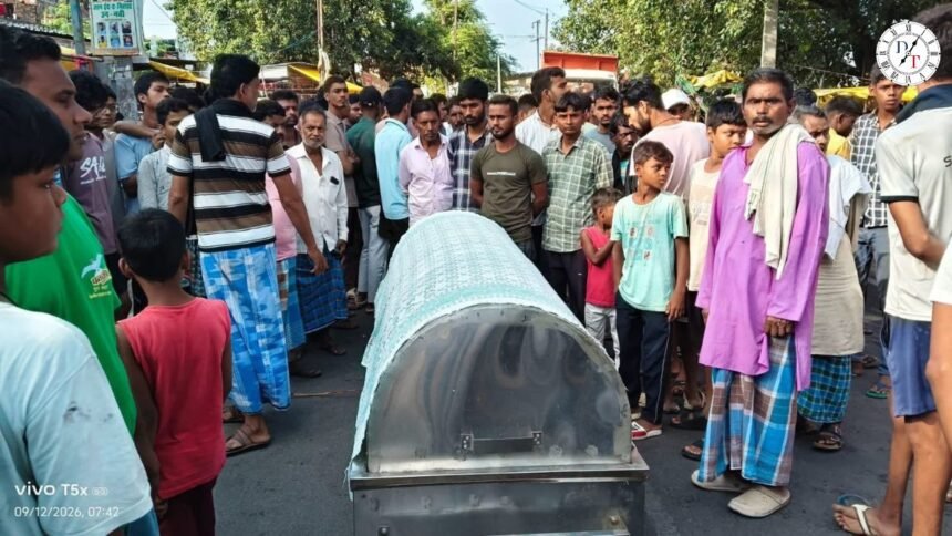 Bhojpur News गड़हनी में मो. जफी की मौत के बाद आरा-सासाराम हाईवे पर प्रदर्शन