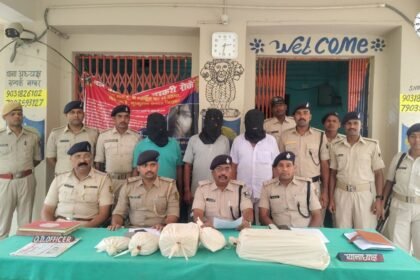 नगरनौसा में गांजा तस्करी के मामले में पुलिस की कार्रवाई