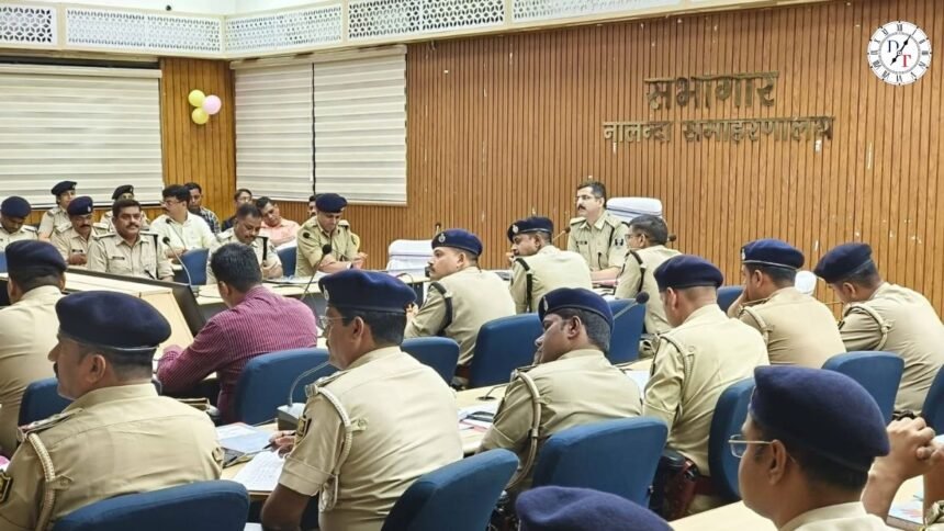 नालंदा पुलिस क्राइम मीटिंग में अपराध नियंत्रण पर चर्चा
