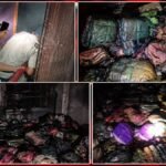 नवादा के कलाली रोड स्थित कपड़ा दुकान में लगी भीषण आग