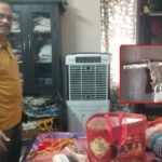 पटना के कदमकुआं में डॉक्टर के फ्लैट में चोरी की जांच करती पुलिस