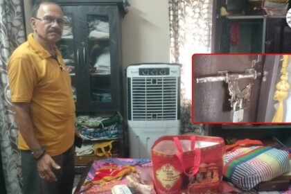पटना के कदमकुआं में डॉक्टर के फ्लैट में चोरी की जांच करती पुलिस