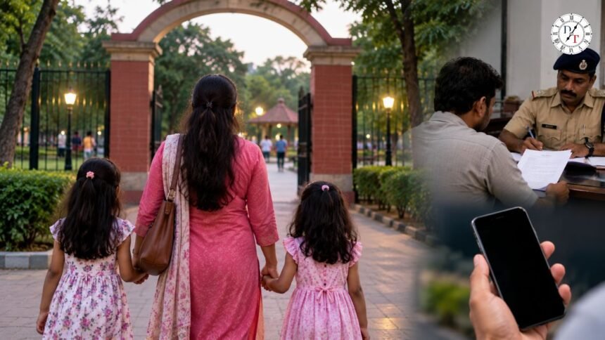 राजेंद्र पार्क घूमने गई महिला दो बच्चियों समेत लापता