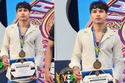 रोहतास के आदित्य कुमार ने आर्म रेसलिंग में जीता रजत पदक