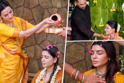 सामंथा रुथ प्रभु की गोद भराई और श्रीविद्या सीमंतम रस्म
