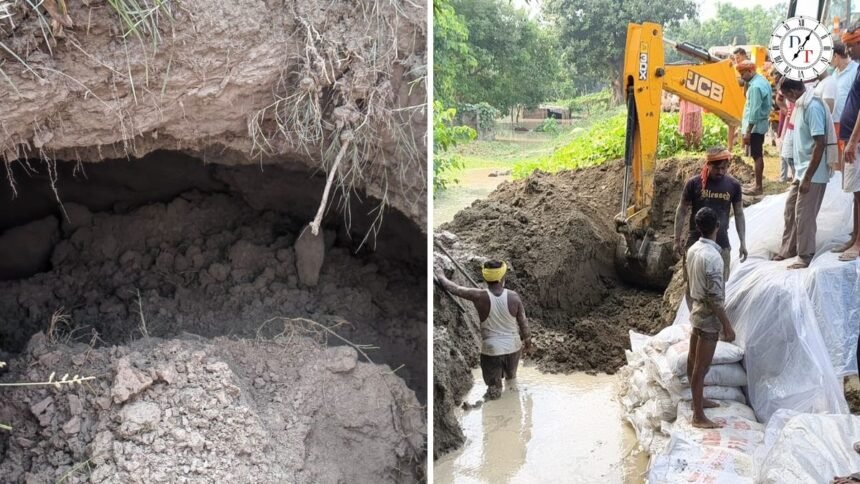 Saran में गंडक का बढ़ता जलस्तर