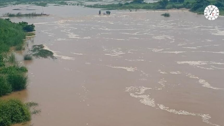 बारुण में सोन नदी का घटता जलस्तर और इंद्रपुरी बराज के खुले गेट