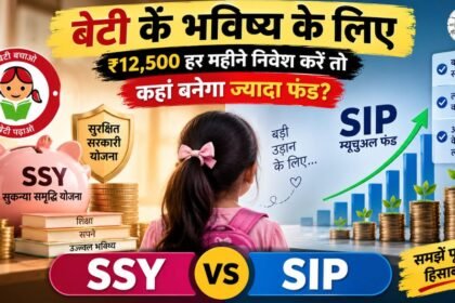 SSY और SIP में बेटी के लिए 12500 रुपये मासिक निवेश की तुलना