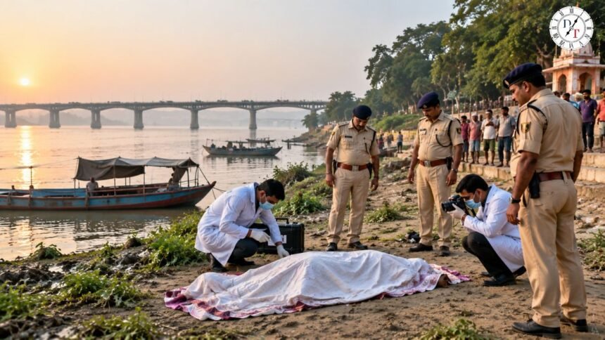 तेघड़ा में गंगा किनारे मिला अज्ञात महिला का शव