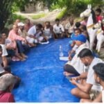 युसुफपुर पंचायत में रिंग बांध और नदी कटाव को लेकर ग्रामीणों की बैठक
