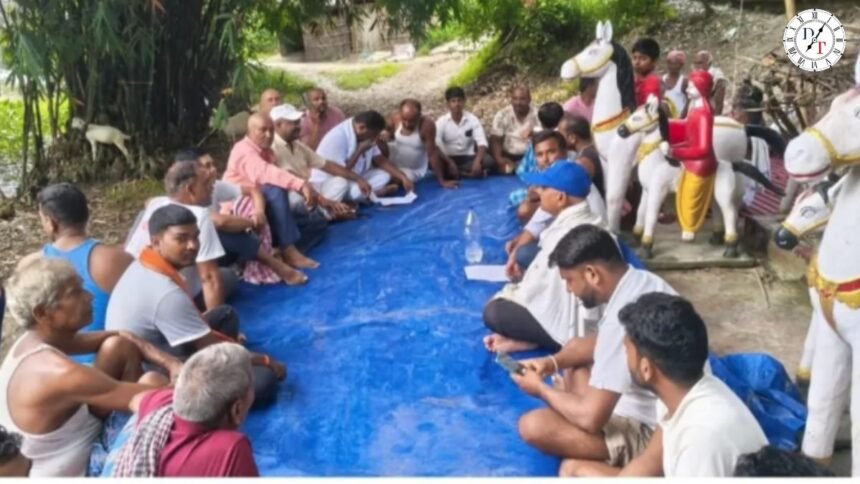 युसुफपुर पंचायत में रिंग बांध और नदी कटाव को लेकर ग्रामीणों की बैठक