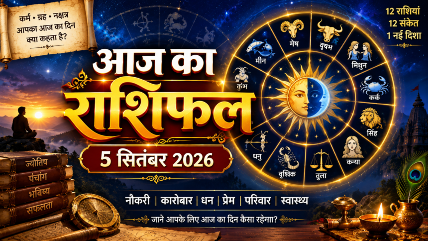 5 सितंबर 2026 का आज का राशिफल मेष से कन्या राशि तक