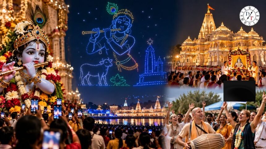 जन्माष्टमी पर मथुरा में 500 ड्रोन से श्रीकृष्ण की लीलाओं का प्रदर्शन