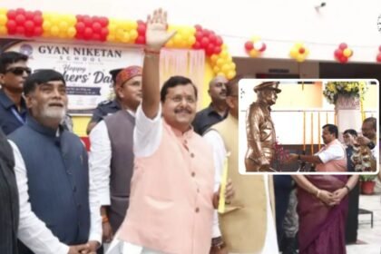 नितिन नवीन ने पटना में आचार्य किशोर कुणाल की प्रतिमा का अनावरण किया