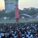 पटना के गांधी मैदान में धू-धू कर जले रावण, कुंभकर्ण और मेघनाद, जयश्रीराम के नारों से गूंजा आसमान