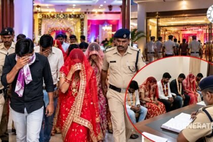 अरवल मैरेज हॉल पर छापेमारी, पांच जोड़े हिरासत में
