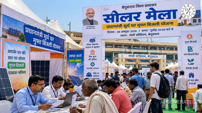 बेगूसराय में प्रधानमंत्री सूर्य घर योजना के तहत सोलर मेला