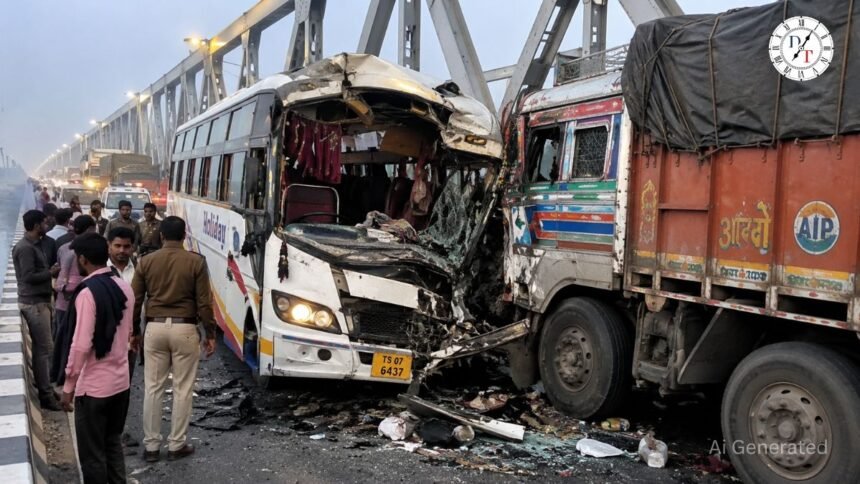 बक्सर गंगा पुल बस हादसा