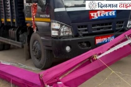 खैरा में दुर्गा पूजा पंडाल में घुसा कैदी वाहन